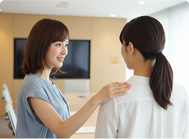 背中を押す